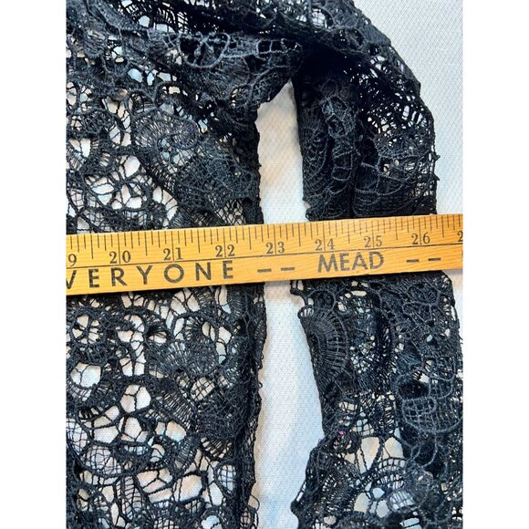 Lane Bryant Women's Crochet Lace Casual Top Long Sleeve Stretch Size 14/16 Black - Picture 9 of 12